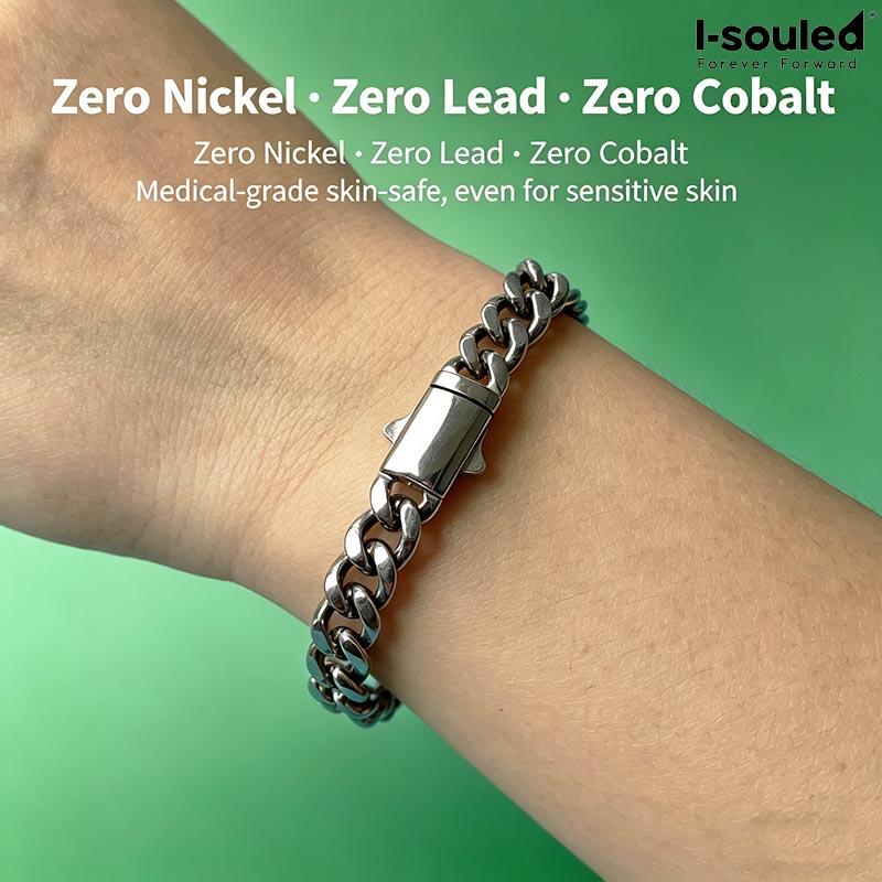 Ceramic Link Bracelet - Bransoletka z litego tytanu 7 mm,