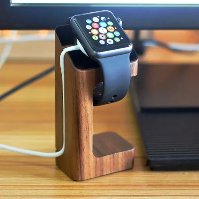 Smartwatch Watch Accessories - Drewniana podstawka pod ładowarkę do zegarka