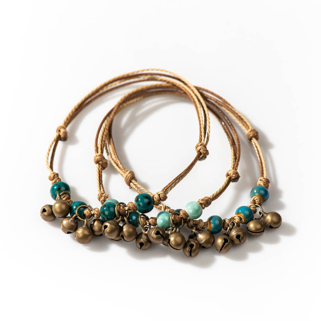 Ceramic Link Bracelet - Ręcznie robione ceramiczne koraliki w stylu