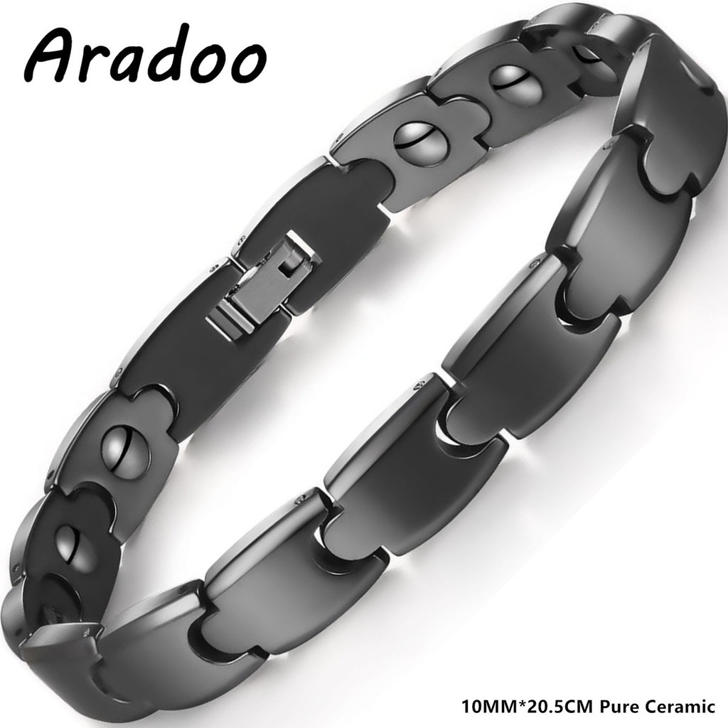Ceramic Link Bracelet - Bransoletka magnetyczna z hematytu ceramicznego premium