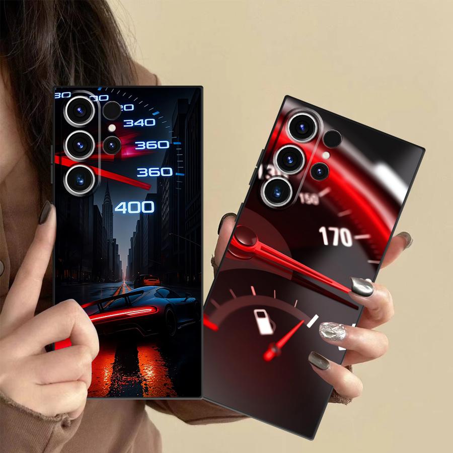 Samsung Galaxy S25 - Czerwone etui z motywem samochodu i