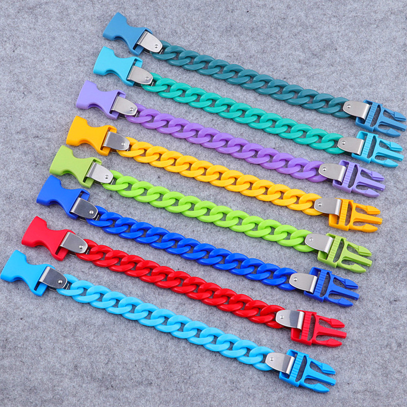 Ceramic Link Bracelet - FishSheep2021 Trend kolorowe akrylowe ogniwo łańcucha