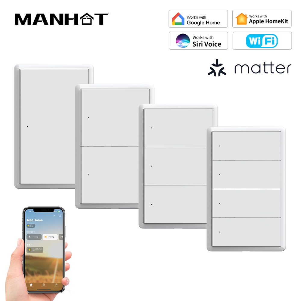 Smart Accessories - Inteligentny przełącznik WiFi MANHOT Homekit, bez