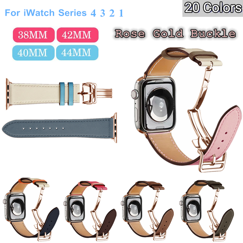 Smartwatch Accessories Shop - Różowo-złoty pasek z klamrą do zegarka
