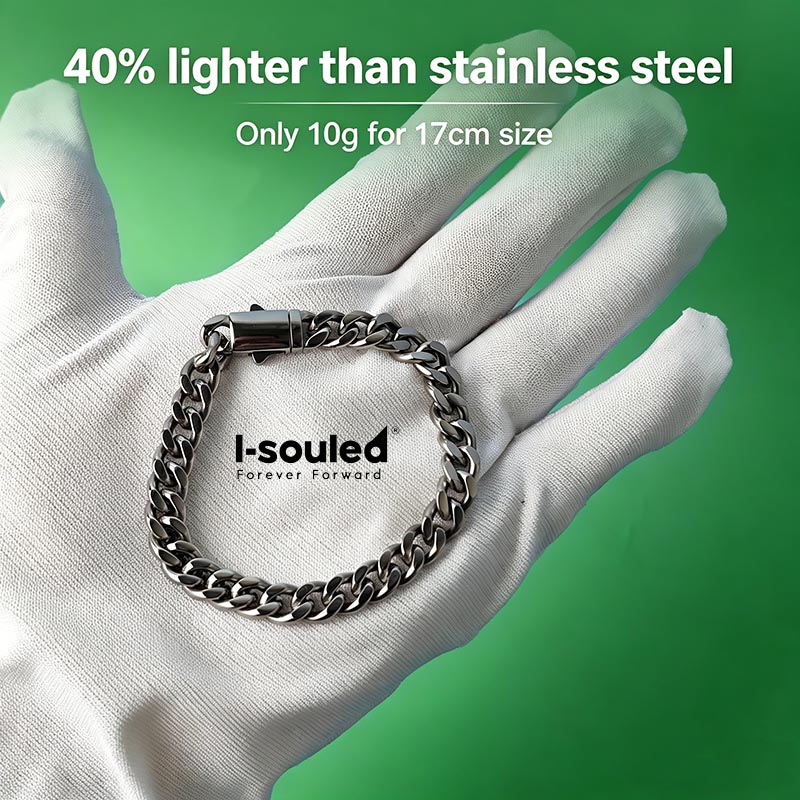 Bransoletka z litego tytanu 7  – Ceramic Link Bracelet recenzja i cena