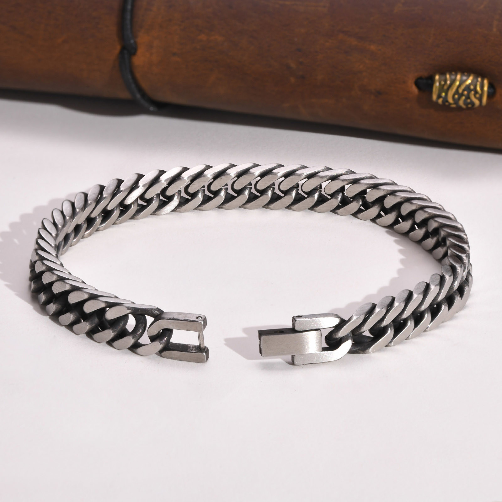 Vnox Chunky Retro kubańskie br – Ceramic Link Bracelet recenzja i cena