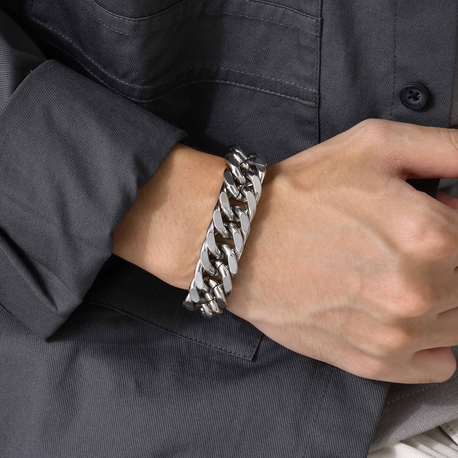Męskie masywne bransoletki kub – Ceramic Link Bracelet recenzja i cena